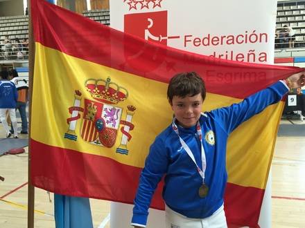El esgrimista galapagueño, Álvaro Campos, se alza con el título de campeón de España en categoria M12