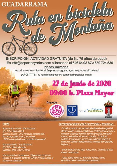 Guadarrama celebra su primera ruta de bicicleta de montaña