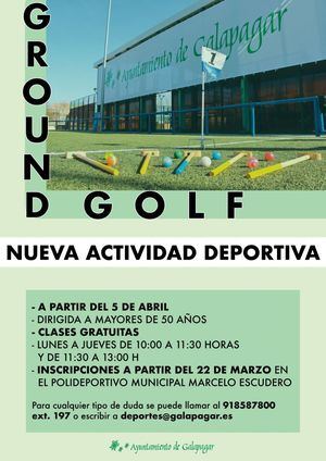 Galapagar incorpora a la oferta de la Concejalía de Deportes el Ground Golf