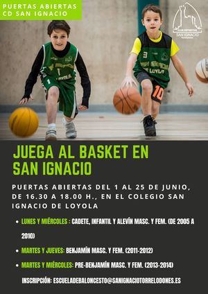 Jornadas de Puertas Abiertas en el Club de Baloncesto del Colegio San Ignacio de Torrelodones