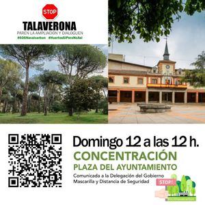 Concentración vecinal para pedir la paralización de las obras en la finca de la Talaverona, en Las Rozas
 