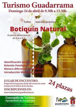 Un taller para conocer las plantas del ‘botiquín natural’, nueva propuesta de la Oficina de Turismo de Guadarrama