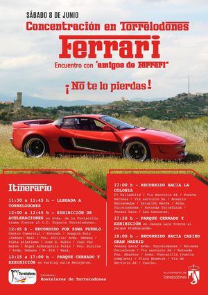 Torrelodones acogerá este sábado, 8 de junio, una concentración de coches Ferrari