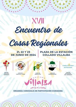 Las Casas Regionales de Collado Villalba se reúnen este fin de semana en la Plaza de la Estación