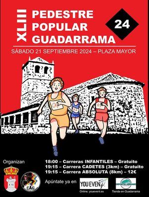 La Pedestre Popular de Guadarrama se celebrará el próximo 21 de septiembre