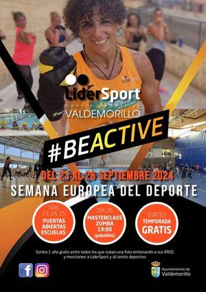 Valdemorillo se suma a la Semana Europea del Deporte con Jornadas de Puertas Abiertas y una masterclass de zumba gratuita