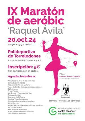 Torrelodones celebra el 20 de octubre el IX Maratón de Aeróbic Raquel Ávila