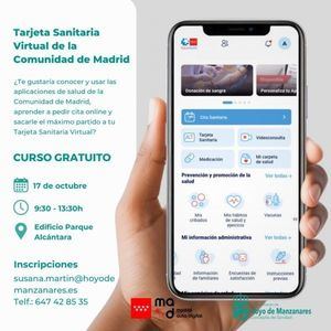 Hoyo de Manzanares ofrece un curso para aprender a utilizar la Tarjeta Sanitaria Virtual