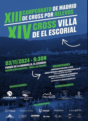 El 3 de noviembre se corre el XIV Cross Villa de El Escorial