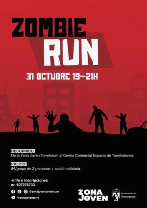 Pequeños y mayores correrán este jueves en la Zombie Run de Torrelodones