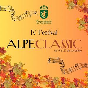 Del 9 al 23 de noviembre, Alpedrete celebra su Festival de Música Clásica, Alpeclassic