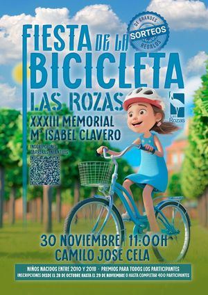 Abiertas las inscripciones para la Fiesta de la Bicicleta de Las Rozas, que se celebrará el 29 de noviembre