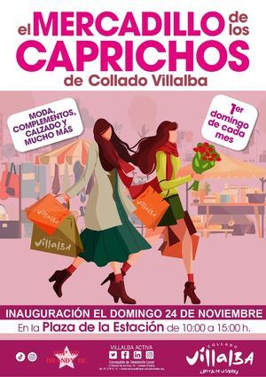 El Mercadillo de los Caprichos llega este fin de semana a la Plaza de la Estación de Collado Villalba