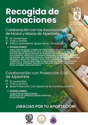 Alpedrete emprende esta semana una nueva recogida solidaria para los afectados por la DANA