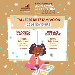 La Biblioteca de Hoyo de Manzanares acoge talleres de estampado navideño este viernes