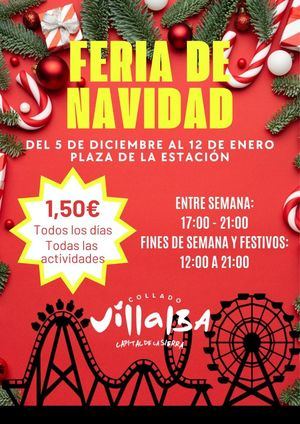 La Plaza de la Estación de Collado Villalba acoge una Feria de Atracciones de Navidad hasta enero