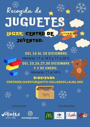 El Centro de Juventud de Collado Villalba realiza una recogida de juguetes solidaria
 