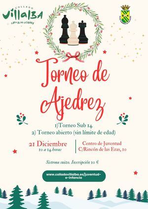 El Club Ajedrez 64 Villalba organiza su III Torneo de Ajedrez navideño