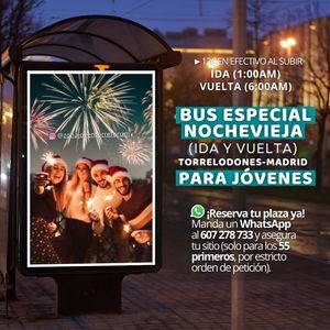 Torrelodones facilitará un servicio de autobús especial para jóvenes en Nochevieja