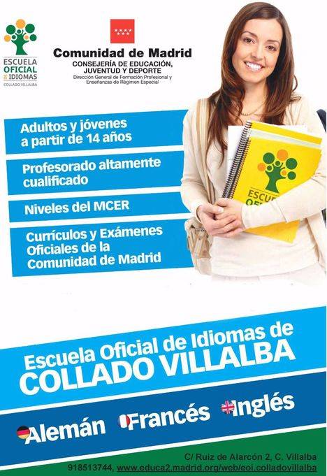 La Escuela Oficial de Idiomas de Collado Villalba abre las matriculaciones para el curso