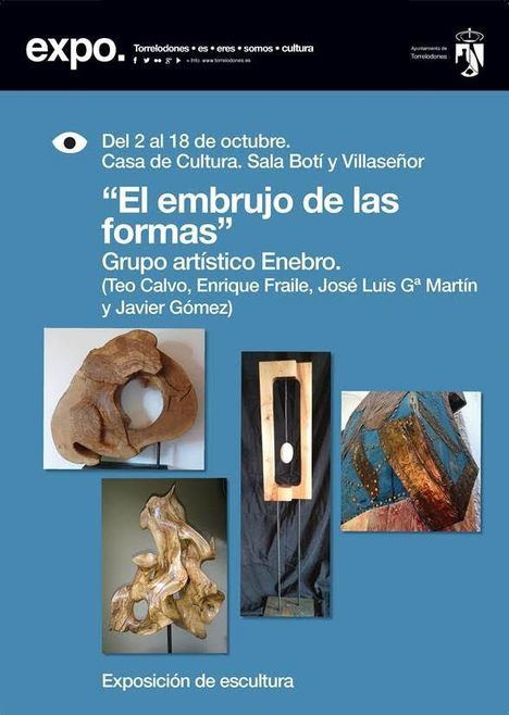 El Grupo Enebro muestra sus esculturas en la Casa de Cultura de Torrelodones