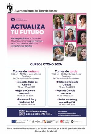 Torrelodones presenta una nueva programación de cursos gratuitos sobre competencias digitales para mujeres