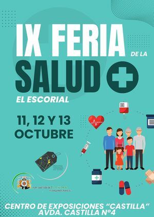 Prevención y cuidados en la IX Feria de la Salud de El Escorial, que se celebra del 11 al 13 de octubre