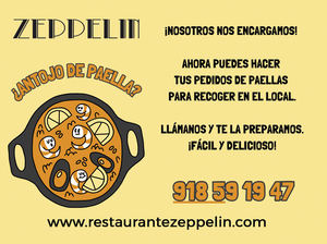 ¿Te apetece un arroz o una paella? Los tienes en el Restaurante Zeppelin