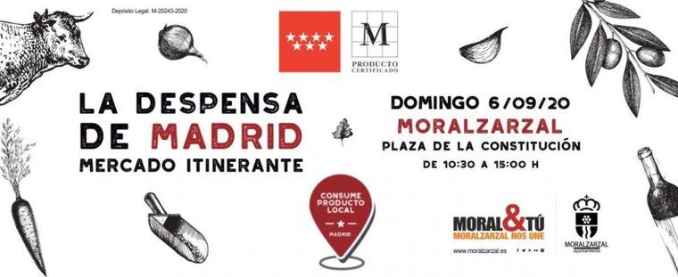 El mercadillo itinerante ‘La Despensa de Madrid’ llega a Moralzarzal el 6 de septiembre con productos de la región