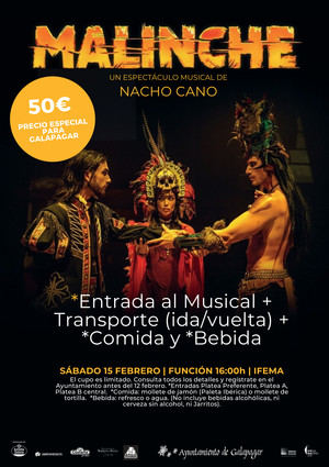 Galapagar organiza una visita a Madrid para ver el musical Malinche en IFEMA