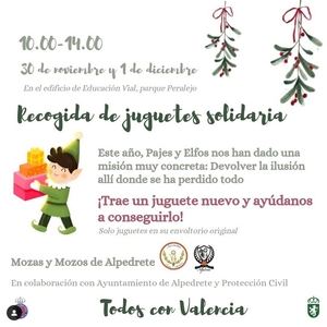 Alpedrete recoge este fin de semana juguetes para los niños afectados por la DANA