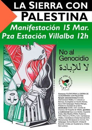 25 organizaciones convocan para el 15 de marzo una manifestación en Collado Villalba en solidaridad con Palestina