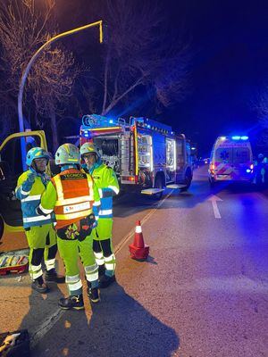 Siete heridos tras impactar el vehículo en el que viajaban con un árbol en Collado Villalba