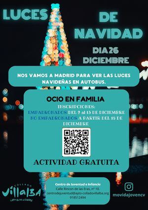 Collado Villalba lleva a las familias a Madrid a visitar el alumbrado navideño