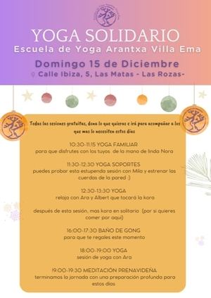 La Escuela de Yoga Arantxa Villa Ema organiza una jornada de yoga solidario en Las Matas este domingo